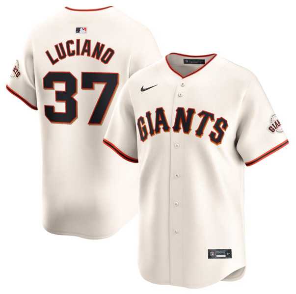 Men%27s San Francisco Giants #37 Marco Luciano Cream Cool Base Stitched Baseball Jersey Dzhi->san francisco giants->MLB Jersey